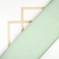 Tea Green Plain Japan Satin Pleated Fabric