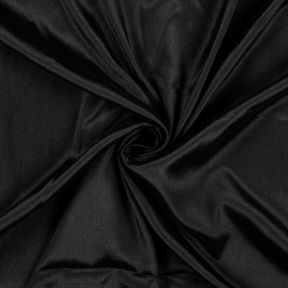 Black Plain Crepe Silk Fabric