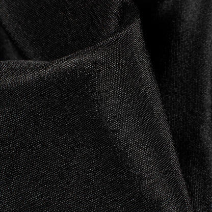 Black Plain Crepe Silk Fabric