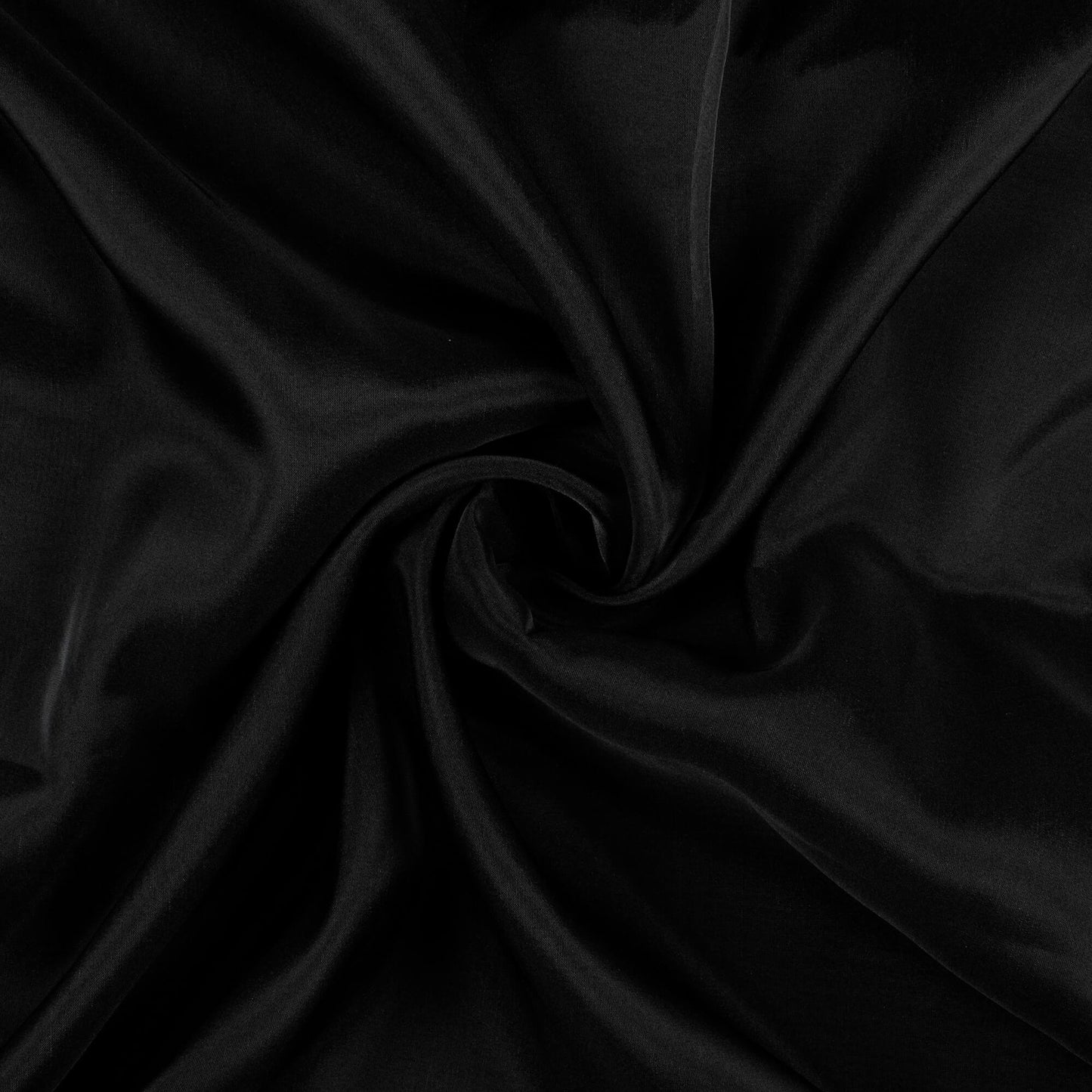 (Cut Piece 1 Mtr) Black Plain Organza Fabric