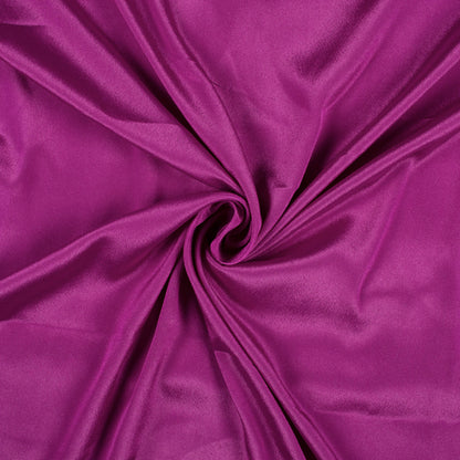 Wine Purple Plain Crepe Silk Fabric