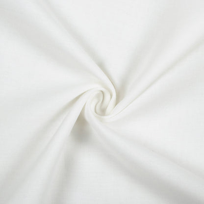 White Plain Poly Rayon Fabric