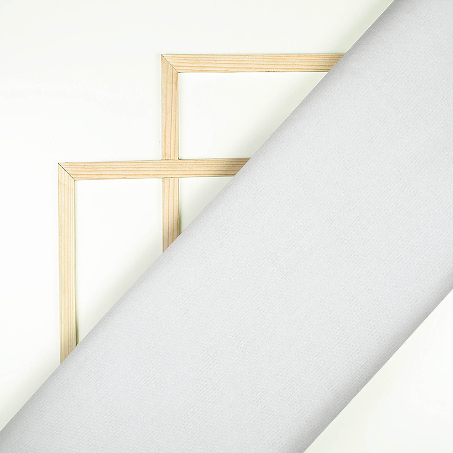 White Plain Poly Rayon Fabric