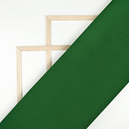 Bottel Green Plain Butter Crepe Fabric