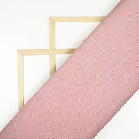 (Cut Piece 0.6 Mtr) Baby Pink Plain Georgette Pleated Fabric