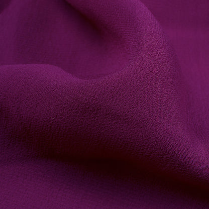 Wine Purple Plain Georgette Fabric