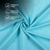 Sky Blue Plain Butter Crepe Fabric