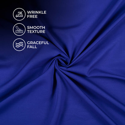 Royal Blue Plain Butter Crepe Fabric