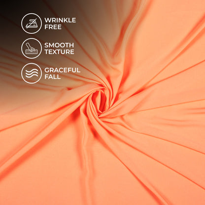 Salmon Orange Plain Butter Crepe Fabric