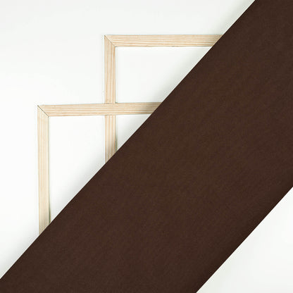 Dark Brown Plain Butter Crepe Fabric