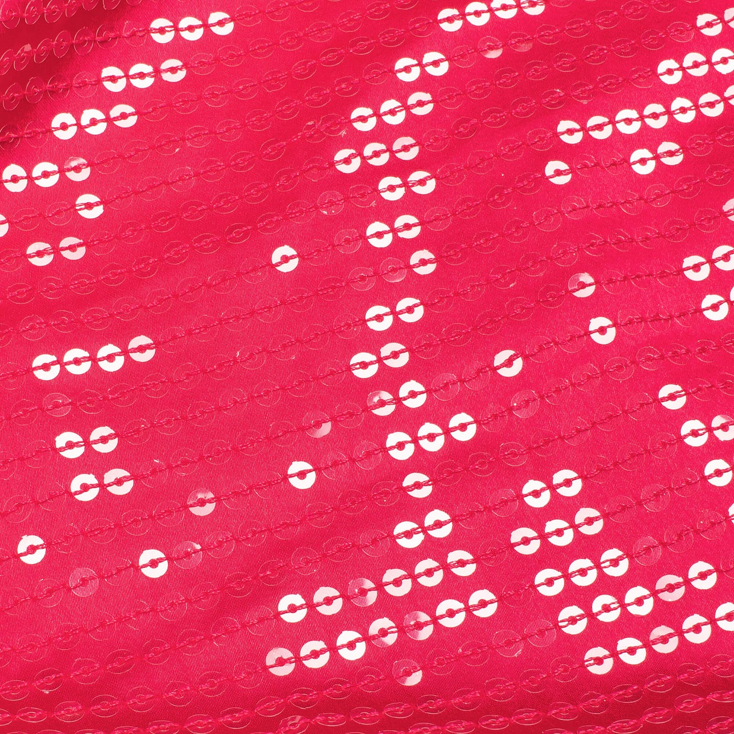 Cerise Pink All Over Premium Water Sequins Japan Satin Fabric