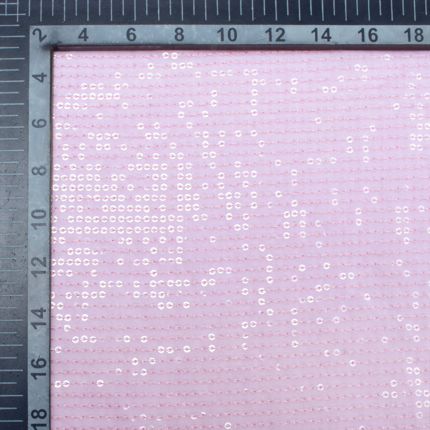 Lace Pink All Over Premium Water Sequins Georgette Fabric