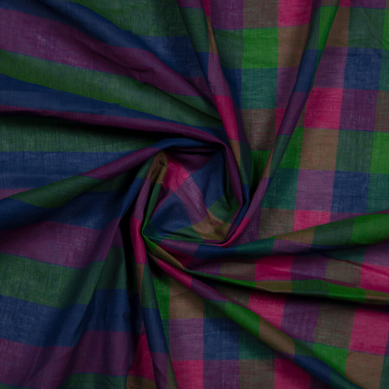 Multicolor Checks Design On Pure South Cotton Fabric