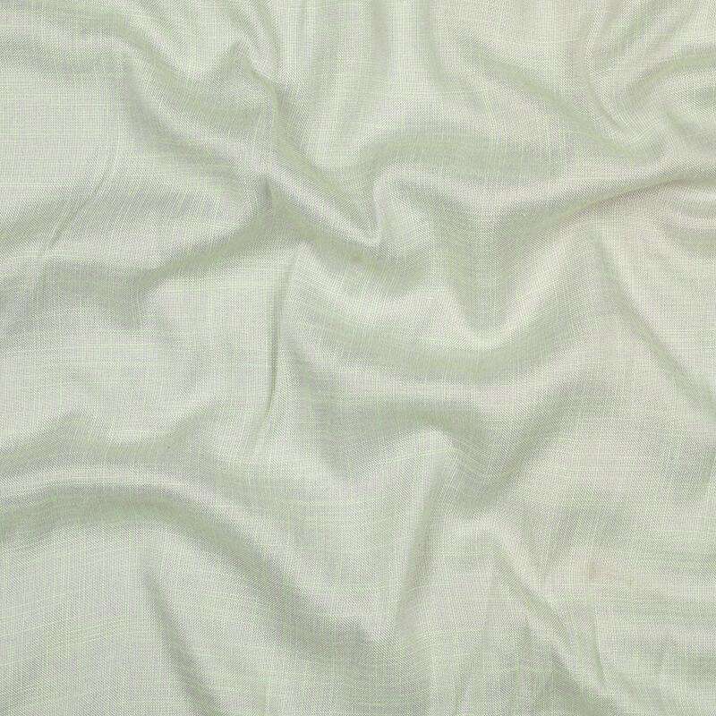 Light Pistachio Green And Light Pink Weaved Dual Tone Plain Rayon Slub Fabric - Fabcurate