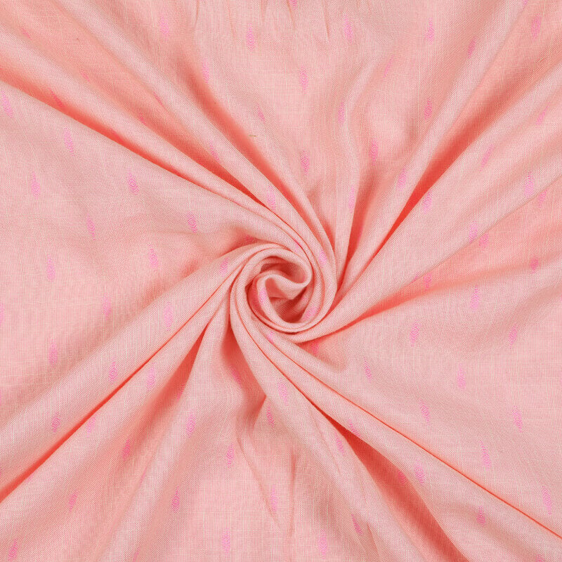 Pink Dobby Dual Tone Rayon Slub Fabric - Fabcurate