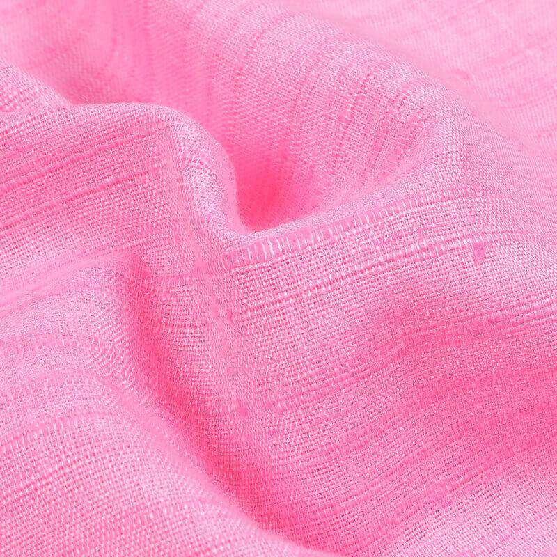 Rose Pink Plain Textured Blend Viscose Fabric - Fabcurate