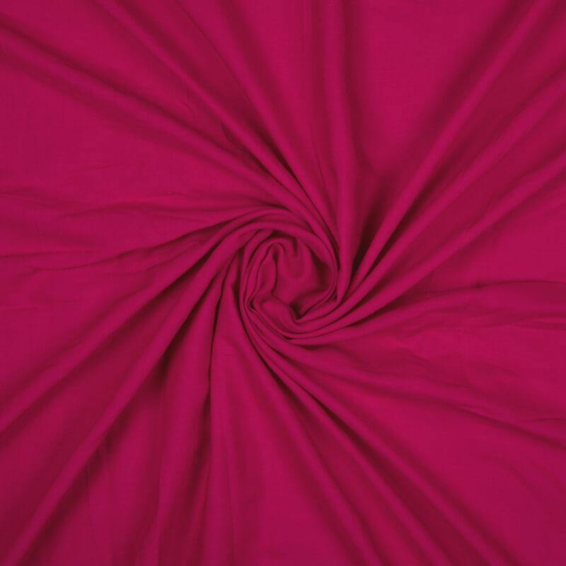 (Cut Piece 1.4 Mtr) Magenta Pink Plain Modal Rayon Fabric - Fabcurate