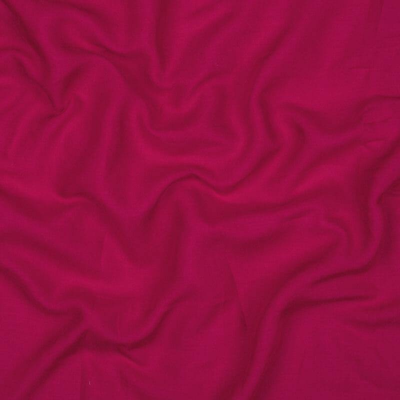 (Cut Piece 1.4 Mtr) Magenta Pink Plain Modal Rayon Fabric - Fabcurate
