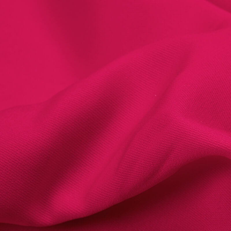 Dark Pink Plain Soft Twill Fabric (Width 56 Inches) - Fabcurate