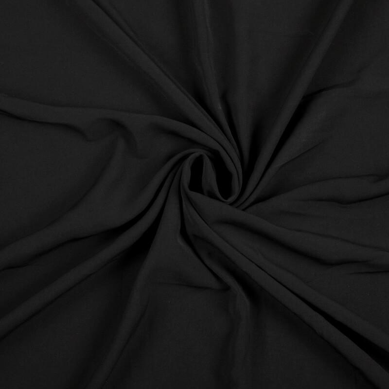 Black Plain Soft Twill Fabric (Width 56 Inches) - Fabcurate