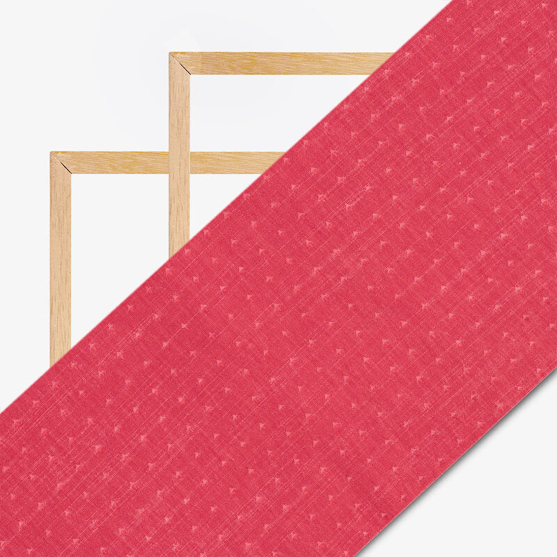 Fuchsia Pink Plain Dobby Rayon Slub Fabric (Width 56 Inches) - Fabcurate