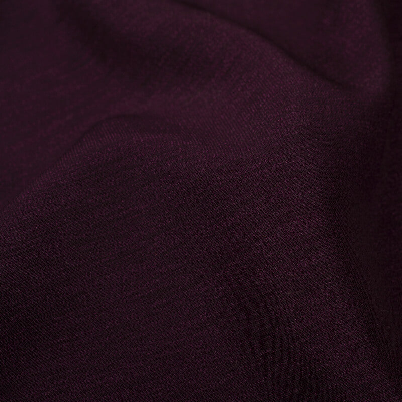 Eggplant Purple Moss Crepe Plain Fabric (Width 58 Inches) - Fabcurate