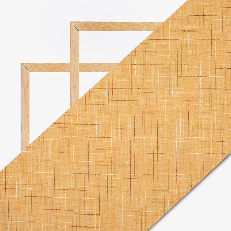 Sepia Yellow Brush Pattern Plain Cotton Slub Fabric (Width 56 Inches) - Fabcurate