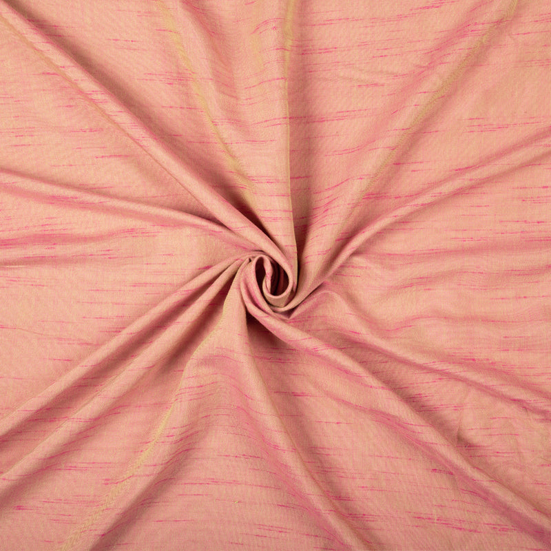 Beige And Fuchsia Pink Dual Tone Plain Rayon Neps Fabric (Width 58 Inches) - Fabcurate