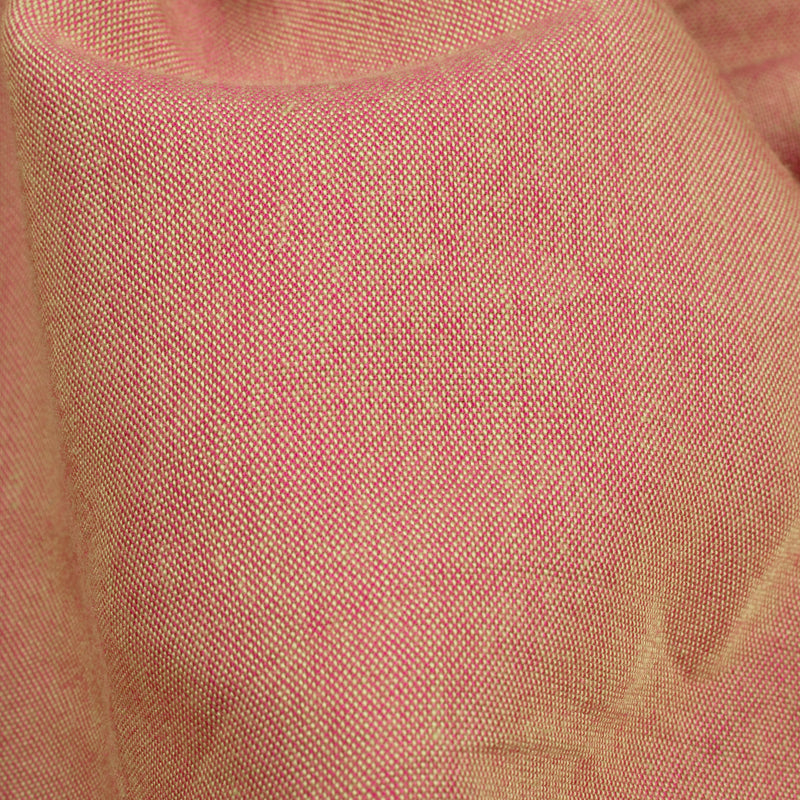 Beige And Fuchsia Pink Dual Tone Plain Rayon Fabric (Width 58 Inches) - Fabcurate