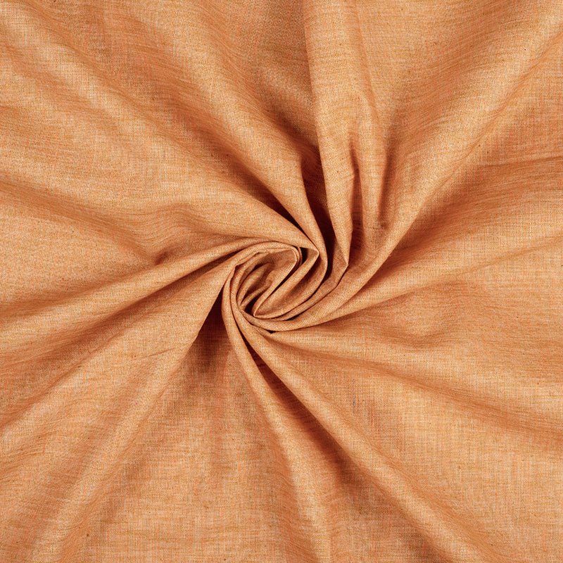Orange Plain Cotton By linen Fabric (Width 58 Inches) - Fabcurate