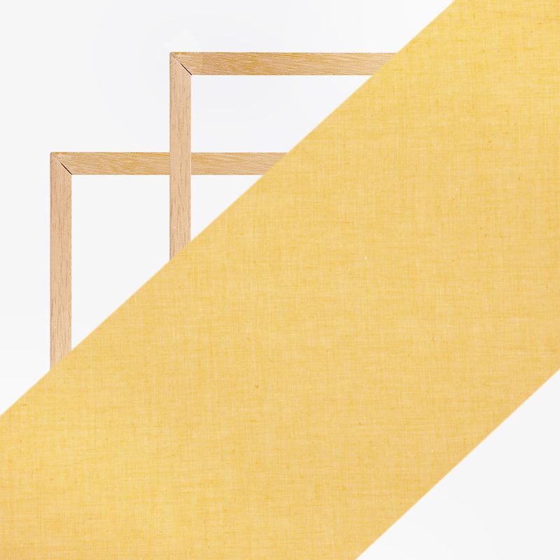 Yellow Plain Cotton By linen Fabric (Width 58 Inches) - Fabcurate