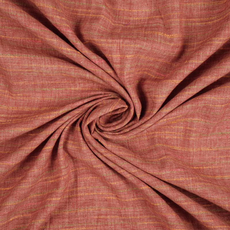 Indian Red Plain Premium Textured Cotton Blend Fabric (Width 56 Inches) - Fabcurate