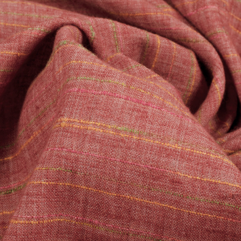 Indian Red Plain Premium Textured Cotton Blend Fabric (Width 56 Inches) - Fabcurate