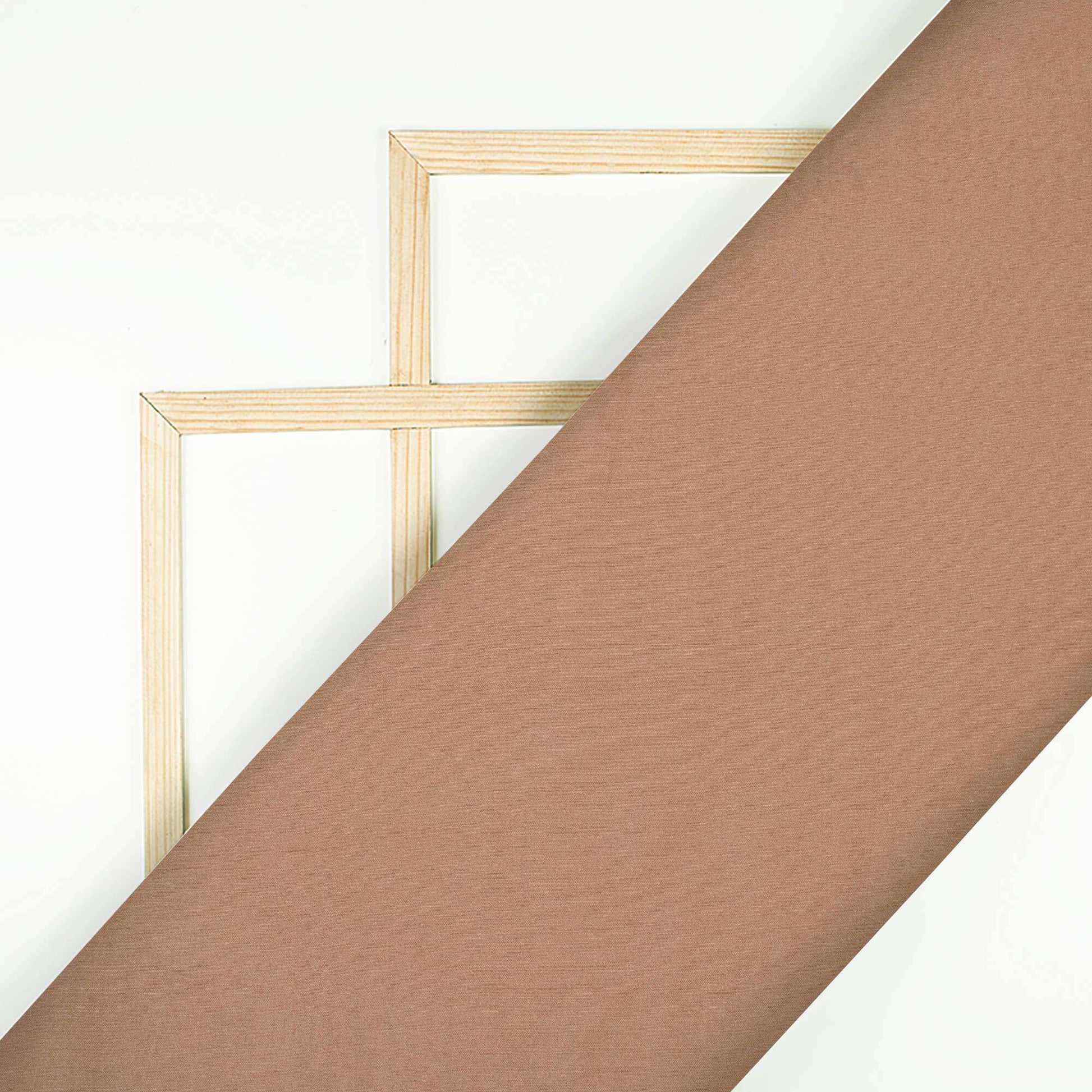 Fawn Beige Plain Pure Muslin Fabric - Fabcurate