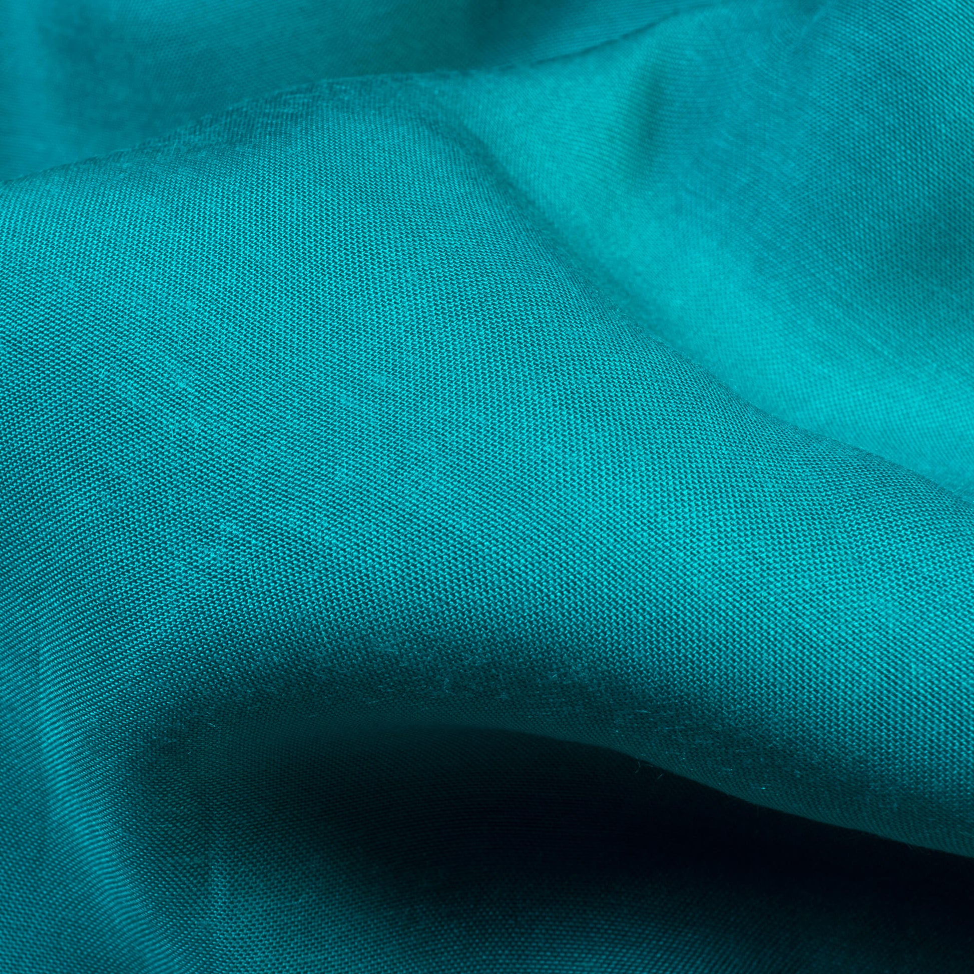 Turquoise Plain Pure Muslin Fabric - Fabcurate