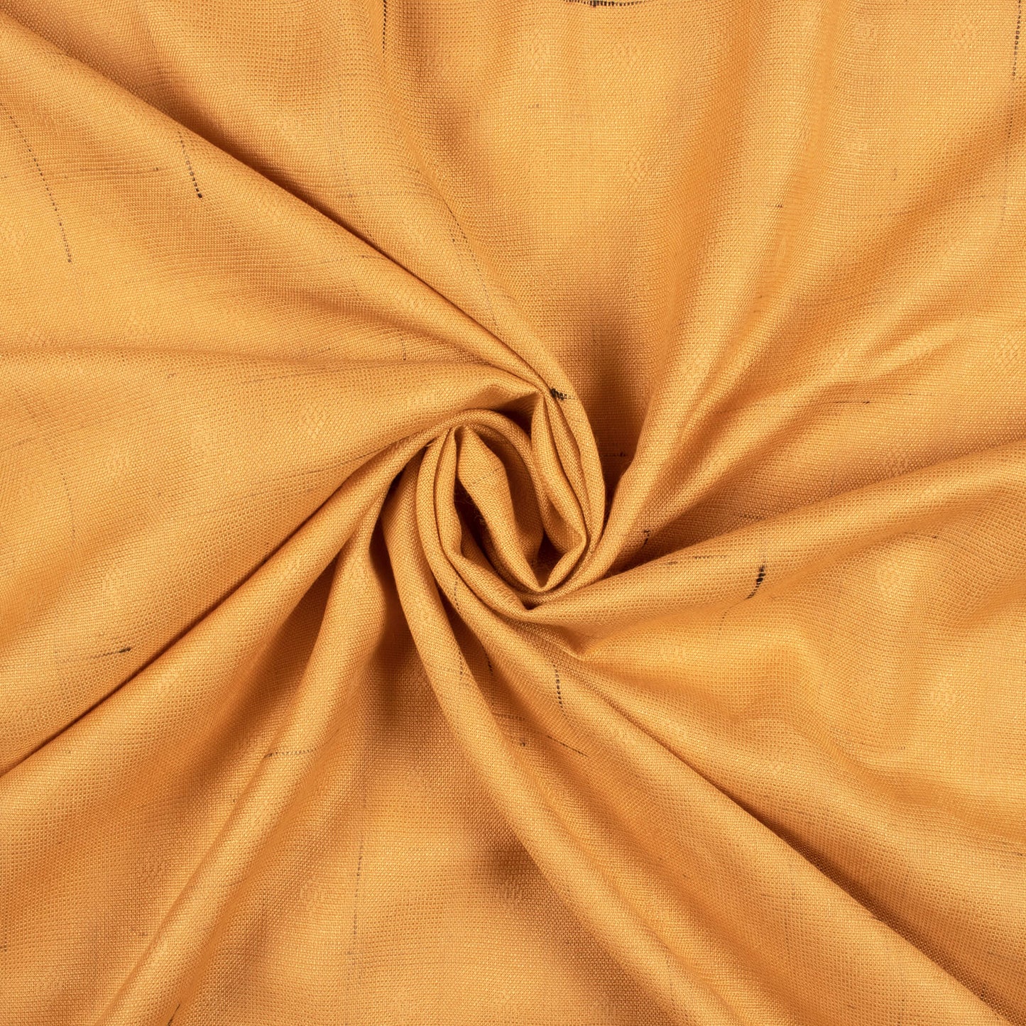 Ochre Yellow Brush Pattern Dobby Viscose Rayon Fabric