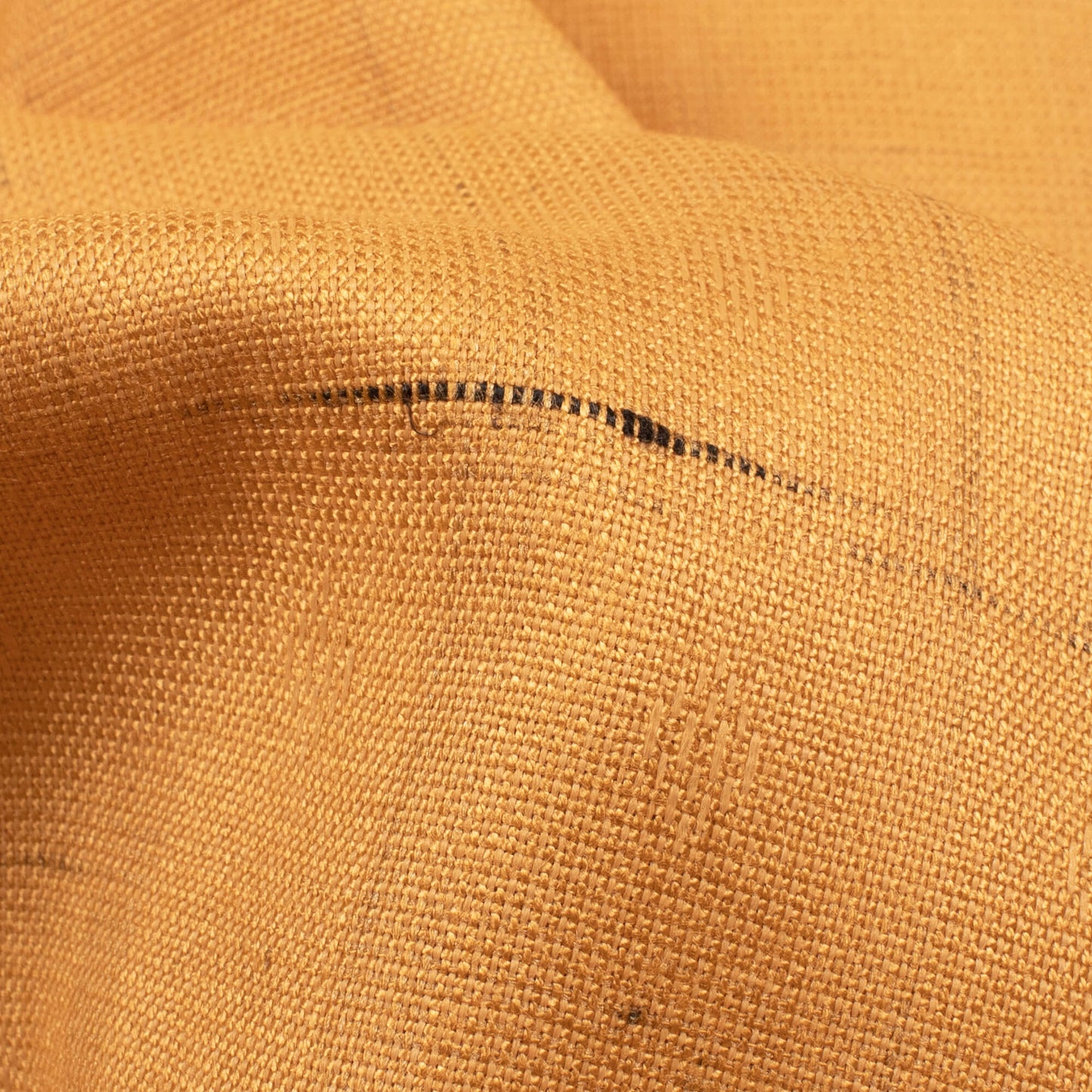 Ochre Yellow Brush Pattern Dobby Viscose Rayon Fabric