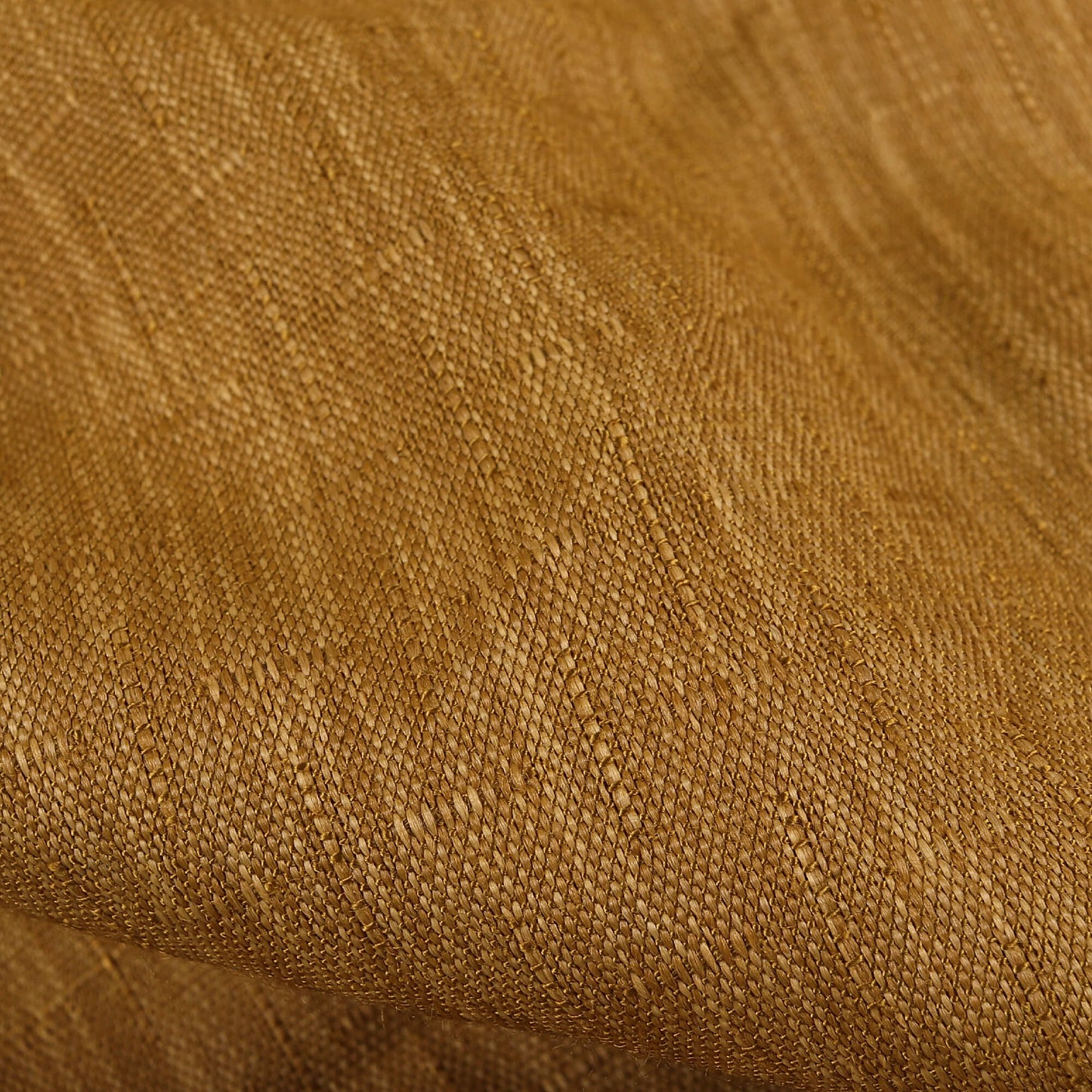 Ochre Yellow Plain Textured Rayon Slub Fabric (Width 58 Inches)