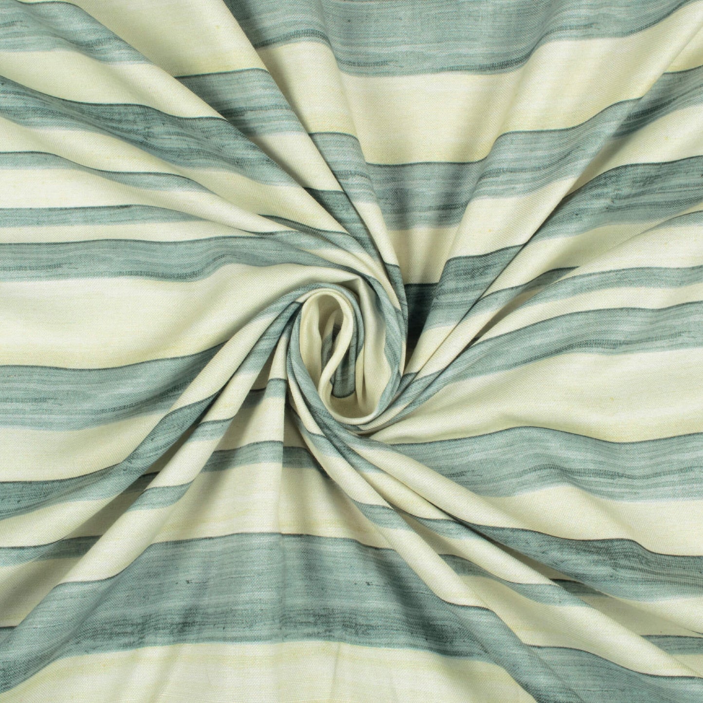 Grey And Pale Yellow Stripes Pattern Digital Print Poly Rayon Fabric (Width 58 Inches)