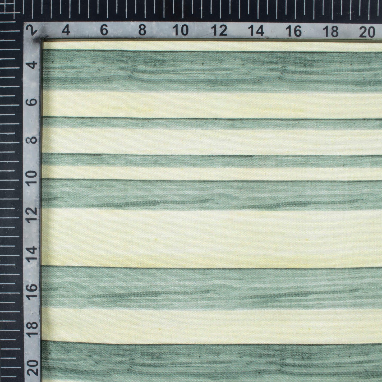 Grey And Pale Yellow Stripes Pattern Digital Print Poly Rayon Fabric (Width 58 Inches)