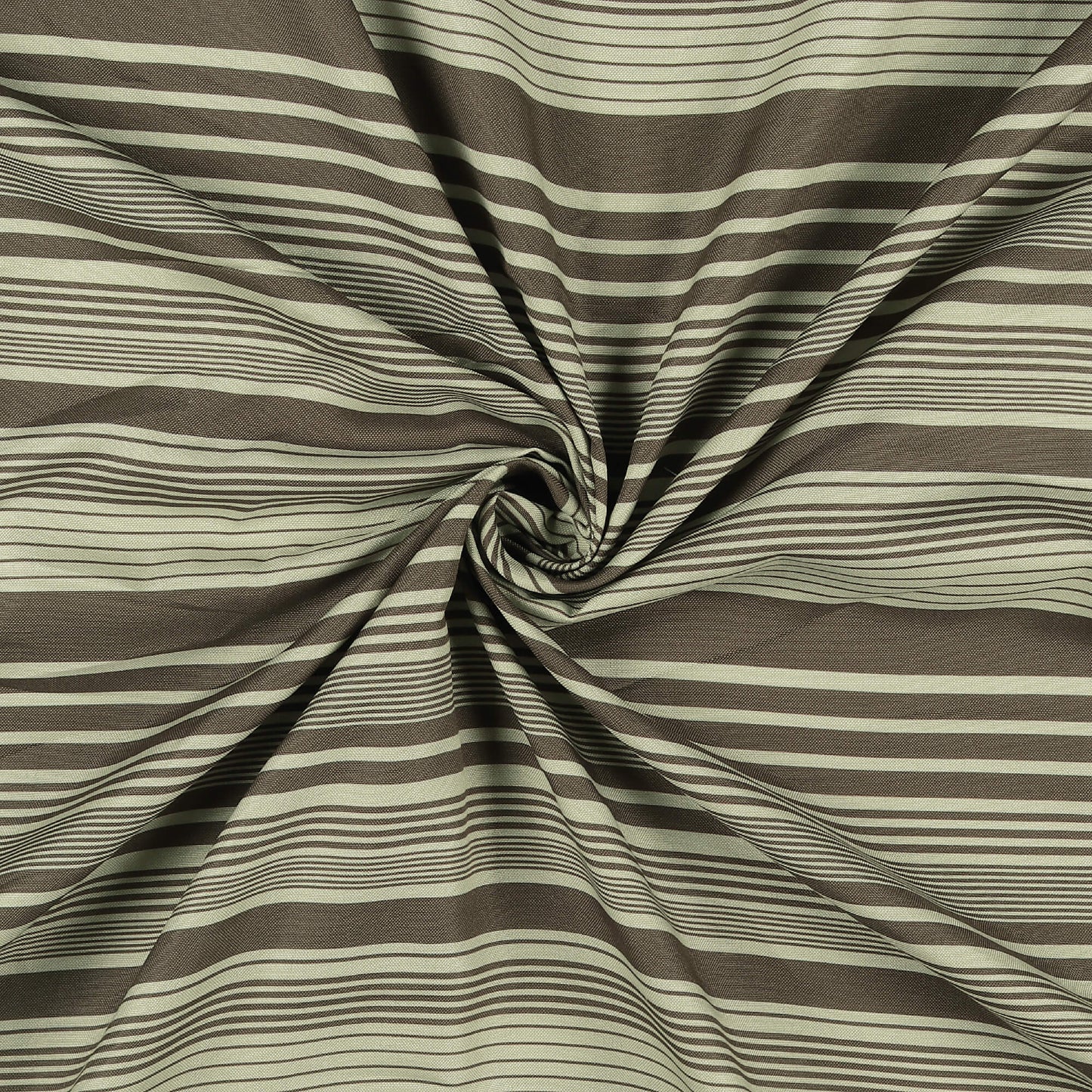 Army Green And Yellow Stripes Pattern Digital Print Poly Rayon Fabric (Width 58 Inches)