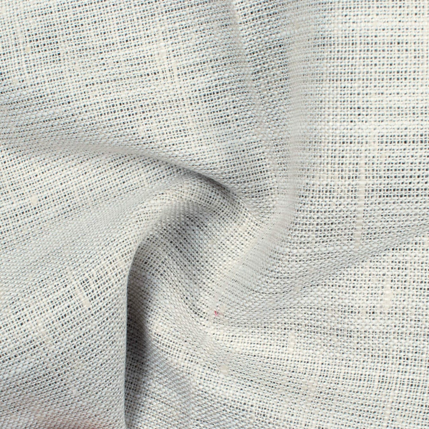 (Cut Piece 0.8 Mtr) Off White Plain Yarn Dyed Chambray Premium Shirting Fabric (Width 58 Inches)