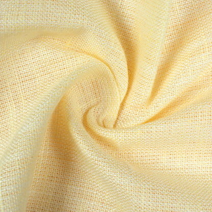 Pastle Yellow Plain Yarn Dyed Chambray Premium Shirting Fabric (Width 58 Inches)