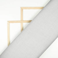 White Plain Yarn Dyed Chambray Premium Shirting Fabric (Width 58 Inches)