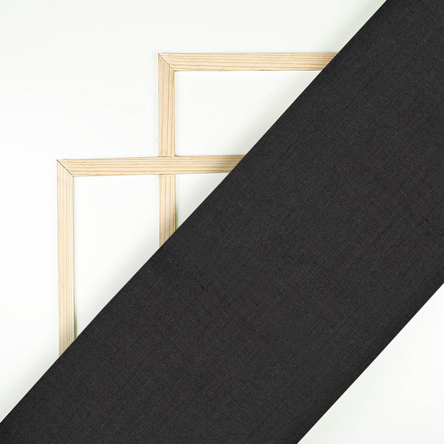 Black Plain Yarn Dyed Filafil Premium Shirting Fabric (Width 58 Inches)