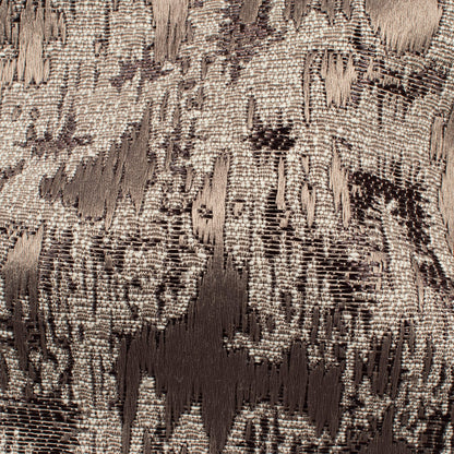 Stone Brown Self Textured Jacquard Premium Curtain Fabric (Width 48 Inches)