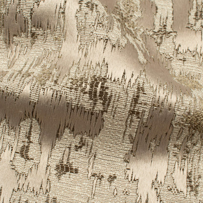 Sand Beige And Brown Self Textured Jacquard Premium Curtain Fabric (Width 48 Inches)