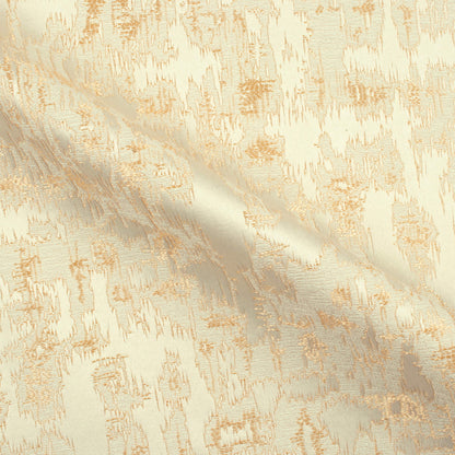 Cream Self Textured Jacquard Premium Curtain Fabric (Width 48 Inches)