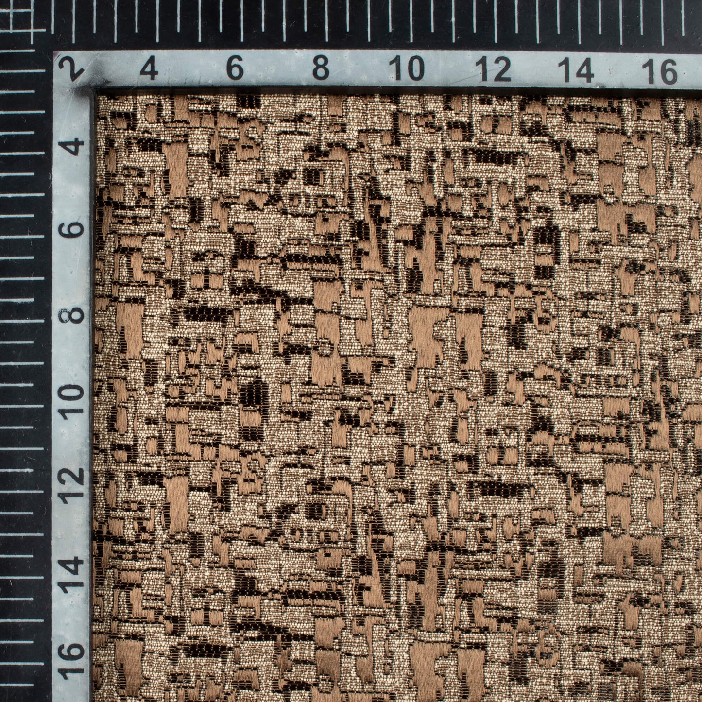 Beaver Brown Self Textured Jacquard Premium Curtain Fabric (Width 48 Inches)