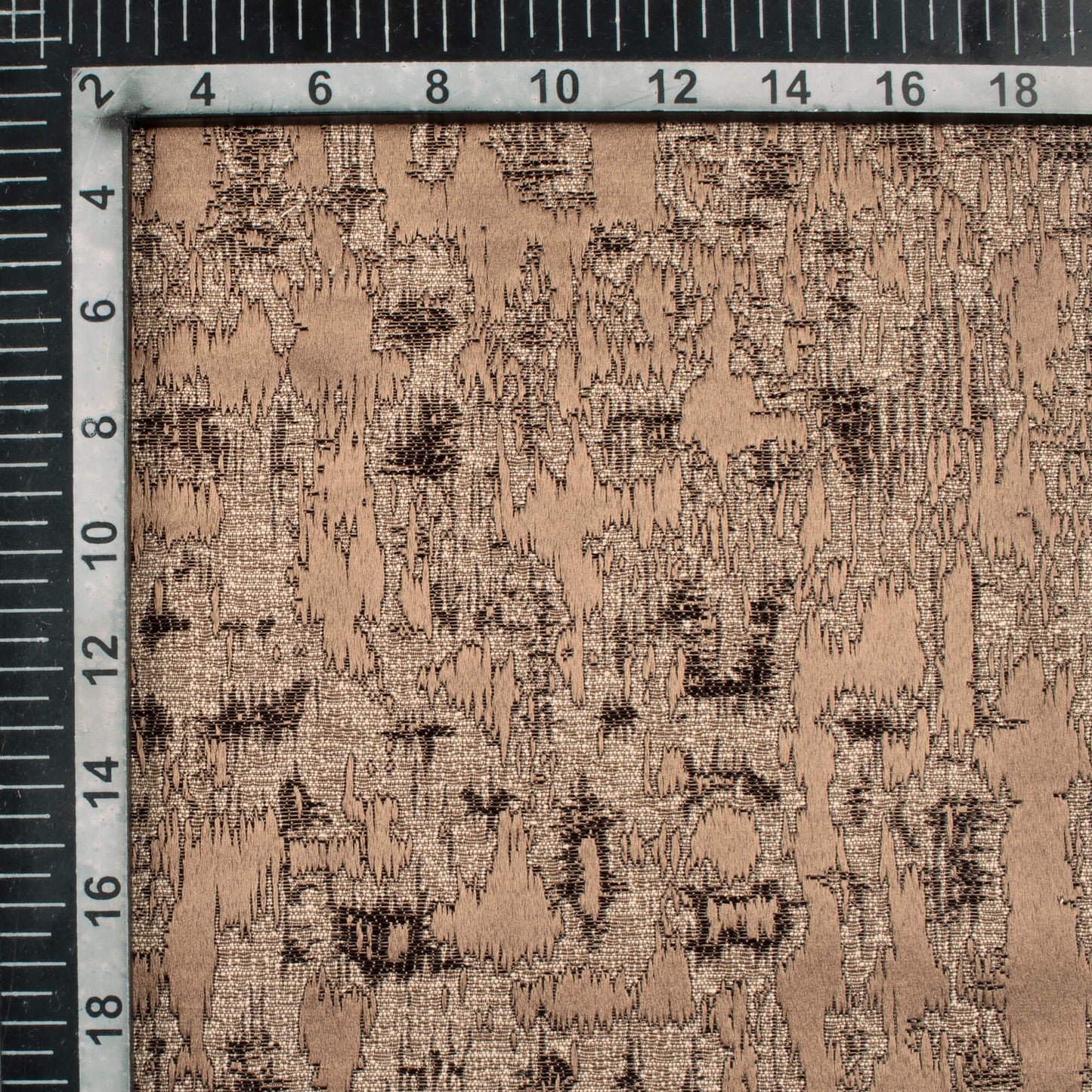 Beaver Brown Self Textured Jacquard Premium Curtain Fabric (Width 48 Inches)